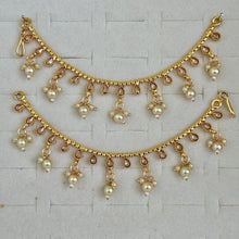 Polki Ear Chain pair/Sahare/Pearl kaan chain/Earring support chain/Indian Jewelry/Pakistani Jewelry/Bahubali Earrings/Kaan Sahara 2pcs