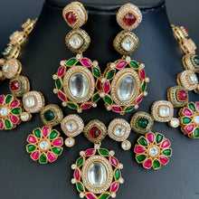 RubyGreen Premium quality Uncut Polki Kundan Victorian necklace/Sabyasachi Necklace/Kundan Jewelry Set/Indian wedding /Bridal Necklace