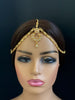 Gold Polki Kundan Head Band/Sheesh Phool tikka/Gold Polki Indian Bridal Matha Patti/Sheesh patti/Gold Damini/Indian Jewelry/Indian Bridal