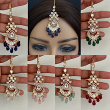 Fine Kundan silver foil kundan Maang tikka/Indian Jewelry/ Indian Wedding Jewelry/ Pakistani/ Jhoomer/ Matha patti/ Indian forehead jewelry