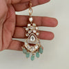 Fine Kundan silver foil kundan Maang tikka/Indian Jewelry/ Indian Wedding Jewelry/ Pakistani/ Jhoomer/ Matha patti/ Indian forehead jewelry