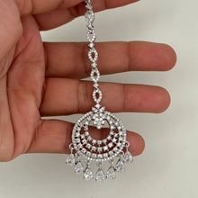American Diamond Maang tikka/Indian Jewelry/ Indian Wedding Jewelry/ Pakistani Jewelry/ Jhoomer/ Matha patti/ Indian forehead jewelry