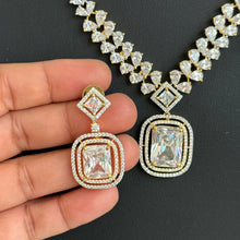 Gold CZ diamond Necklace, Bridal Necklace, Indian Jewelry, Pakistani Jewelry, Bollywood Indian Wedding