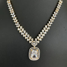 Gold CZ diamond Necklace, Bridal Necklace, Indian Jewelry, Pakistani Jewelry, Bollywood Indian Wedding