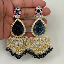 Kundan long earrings, chandelier earrings, Bollywood Trendy Earrings/kundan Earring/Indian Pakistani jewelry for wedding