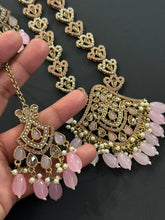 Pink Long Antique Polki Necklace/Indian Long Necklace/Pakistani Necklace\ Mala/Indian Jewelry/Punjabi Jewelry/Indian Wedding/Rani Haar