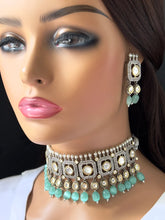 Mint Premium Dual Tone uncut Polki Kundan Choker,Sabyasachi choker, Bollywood Indian Pakistani jewelry for wedding , Bridal jewelry
