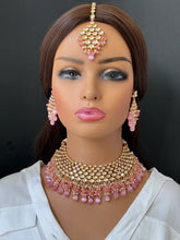 Pink Bridal Premium quality gold plated silver foiled Kundan necklace/Traditional/Ethnic/Kundan Jewelry/Indian Wedding