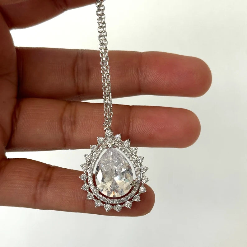 American Diamond Maang tikka/Indian Jewelry/ Indian Wedding Jewelry/ Pakistani Jewelry/ Jhoomer/ Matha patti/ Indian forehead jewelry