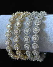 Silver/Gold Cz American Diamond(2 PCS)/CZ Bangles/Bracelet/Indian Party Wear Bangles/ CZ stone bangles/Indian wedding/bridal jewelry