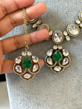 Green victorian uncut Polki Kundan necklace, Sabyasachi Designer necklace, Bollywood, Indian Pakistani Jewelry for Wedding, Bridal