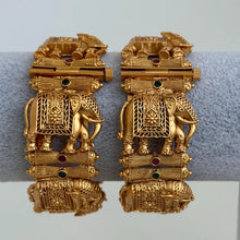 Gold Elephant Single Kada bangle/Indian bangles/Antique Openable bangles/Temple Jewelry/Bridal Bangles/Indian Wedding/Pakistani/South indian