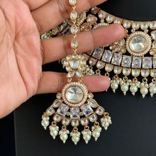 Bridal White Fine Kundan Gold Plated Necklace Set/ Indian Pakistani Wedding Set/Gold fine kundan bridal jewelry/ Bridal jewelry