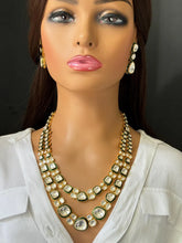Green Premium Moissanite Polki Kundan Necklace - Sabyasachi Inspired Fine Jewelry, Indian Bollywood Celebrity Style Kundan Necklace, Bridal