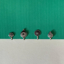 Oxidized Nose Pin/Nath/Nathani/Boho Jewelry/Nose Clip/Ear Cuff/NON piercing nose ring/Bollywood Jewelry/Alia bhatt nose pin