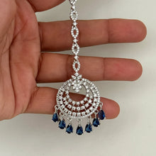American Diamond Maang tikka/Indian Jewelry/ Indian Wedding Jewelry/ Pakistani Jewelry/ Jhoomer/ Matha patti/ Indian forehead jewelry