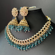 RamaGreen Antique Polki Kundan necklace set/Reverse Ad Necklace/Statement necklace/Indian/Punjabi Necklace/Pakistani Jewelry/Bridal necklace