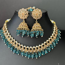 RamaGreen Antique Polki Kundan necklace set/Reverse Ad Necklace/Statement necklace/Indian/Punjabi Necklace/Pakistani Jewelry/Bridal necklace