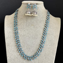 Long 16 inch Oxidized Necklace/Oxidized Indian Jewelry/Boho Jewelry/Long Necklace/Afghan necklace/Afghani jewelry/gypsy necklace/