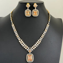 Gold CZ diamond Necklace, Bridal Necklace, Indian Jewelry, Pakistani Jewelry, Bollywood Indian Wedding
