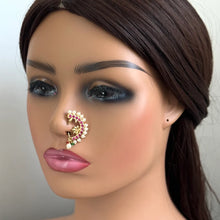 Restocked Nose Ring /marathi nose ring/ priyanka chopra Nath /CLIP ON Non Pierced Indian Nose Ring/ Indian Bridal Jewelry/ Nathini/nose ring