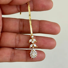 Dainty Gold CZ American Diamond Maang tikka/Indian Jewelry/ Indian Wedding/ Pakistani Jewelry/ Jhoomer/ Matha patti/ Indian forehead jewelry