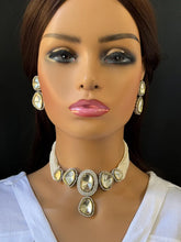 Victorian dual tone uncut polki kundan necklace/Sabyasachi Necklace/Kundan Jewelry Set/Indian wedding collection/Bridal Necklace