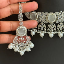 White Silver Polki Kundan necklace/Statement necklace/Indian Jewelry/Pakistani Jewelry set/Weddings necklace/Bridal necklace/Indian necklace