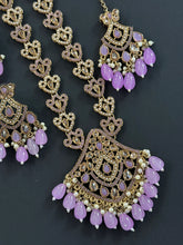Lavender Long Antique Polki Necklace/Indian Long Necklace/Pakistani Necklace\ Mala/Indian Jewelry/Punjabi Jewelry/Indian Wedding/Rani Haar
