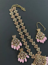 Pink Long Antique Polki Necklace/Indian Long Necklace/Pakistani Necklace\ Mala/Indian Jewelry/Punjabi Jewelry/Indian Wedding/Rani Haar