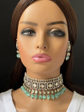Mint Premium Dual Tone uncut Polki Kundan Choker,Sabyasachi choker, Bollywood Indian Pakistani jewelry for wedding , Bridal jewelry