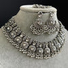 Oxidized Necklace/Oxidized Indian Jewelry/Boho Jewelry/Bib Choker Necklace/Afghan necklace/Afghani jewelry/gypsy necklace/