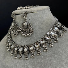 Oxidized Necklace/Oxidized Indian Jewelry/Boho Jewelry/Bib Choker Necklace/Afghan necklace/Afghani jewelry/gypsy necklace/