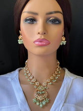 Pista Green Premium quality gold plated Kundan necklace/Traditional/Ethnic/Kundan Jewelry/Multi color Kundan Choker/Indian Bridal/wedding