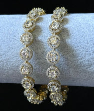 Silver/Gold Cz American Diamond(2 PCS)/CZ Bangles/Bracelet/Indian Party Wear Bangles/ CZ stone bangles/Indian wedding/bridal jewelry