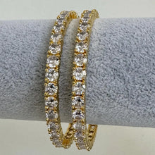 Silver/Gold Big Diamond Bangles(2 PC)/CZ Bangles/Indian Bangles/CZ stone bangles/Indian wedding/bridal jewelry/Gold bangles/Silver Bangles