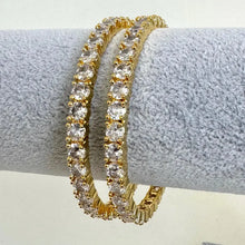Silver/Gold Big Diamond Bangles(2 PC)/CZ Bangles/Indian Bangles/CZ stone bangles/Indian wedding/bridal jewelry/Gold bangles/Silver Bangles