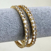 Silver/Gold Big Diamond Bangles(2 PC)/CZ Bangles/Indian Bangles/CZ stone bangles/Indian wedding/bridal jewelry/Gold bangles/Silver Bangles