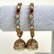 Restocked Bollywood Style Polki Kundan antique finish Jhumka Bangles Set Punjabi Pearl bangles Set/Bridal bangles/ wedding jewelry/pakistani
