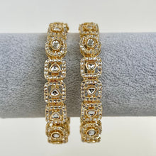 Gold Kundan Victorian Bangles Pair/statement bangles/Gold bangles/Indian bangles/Indian wedding/Bridal/Bollywood/Celebrity/Indian