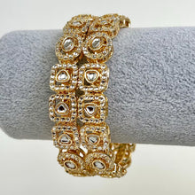 Gold Kundan Victorian Bangles Pair/statement bangles/Gold bangles/Indian bangles/Indian wedding/Bridal/Bollywood/Celebrity/Indian