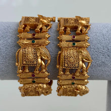 Gold Elephant Single Kada bangle/Indian bangles/Antique Openable bangles/Temple Jewelry/Bridal Bangles/Indian Wedding/Pakistani/South indian