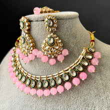 Pink Kundan Necklace Set/ Kundan Choker/ Bollywood Jewelry/ Indian jewelry/ Pakistani necklace/ punjabi necklace/bridal necklace/indian