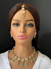 Mint Premium quality gold plated fine Kundan necklace, Indian Pakistani wedding jewelry, bridal jewelry