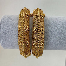 Gold Kada bangles Pair, Indian Amrapali bangles, Antique bangles, Temple Jewelry, South indian bangles, Bridal Bangles, Indian Wedding,