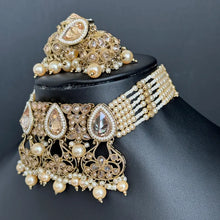White Antique Polki Kundan Necklace, Kundan Choker, Indian jewelry, Pakistani necklace, punjabi necklace, bridal, indian wedding