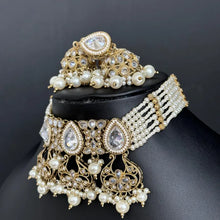 White Antique Polki Kundan Necklace, Kundan Choker, Indian jewelry, Pakistani necklace, punjabi necklace, bridal, indian wedding