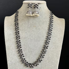 Long 16 inch Oxidized Necklace/Oxidized Indian Jewelry/Boho Jewelry/Long Necklace/Afghan necklace/Afghani jewelry/gypsy necklace/