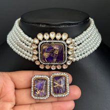 Victorian Marble Stone Polki Statement Choker, Sabyasachi Inspired Choker, Designer necklace, Indian Pakistani Jewelry for Wedding, Bridal
