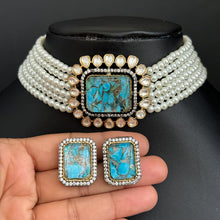 Victorian Marble Stone Polki Statement Choker, Sabyasachi Inspired Choker, Designer necklace, Indian Pakistani Jewelry for Wedding, Bridal